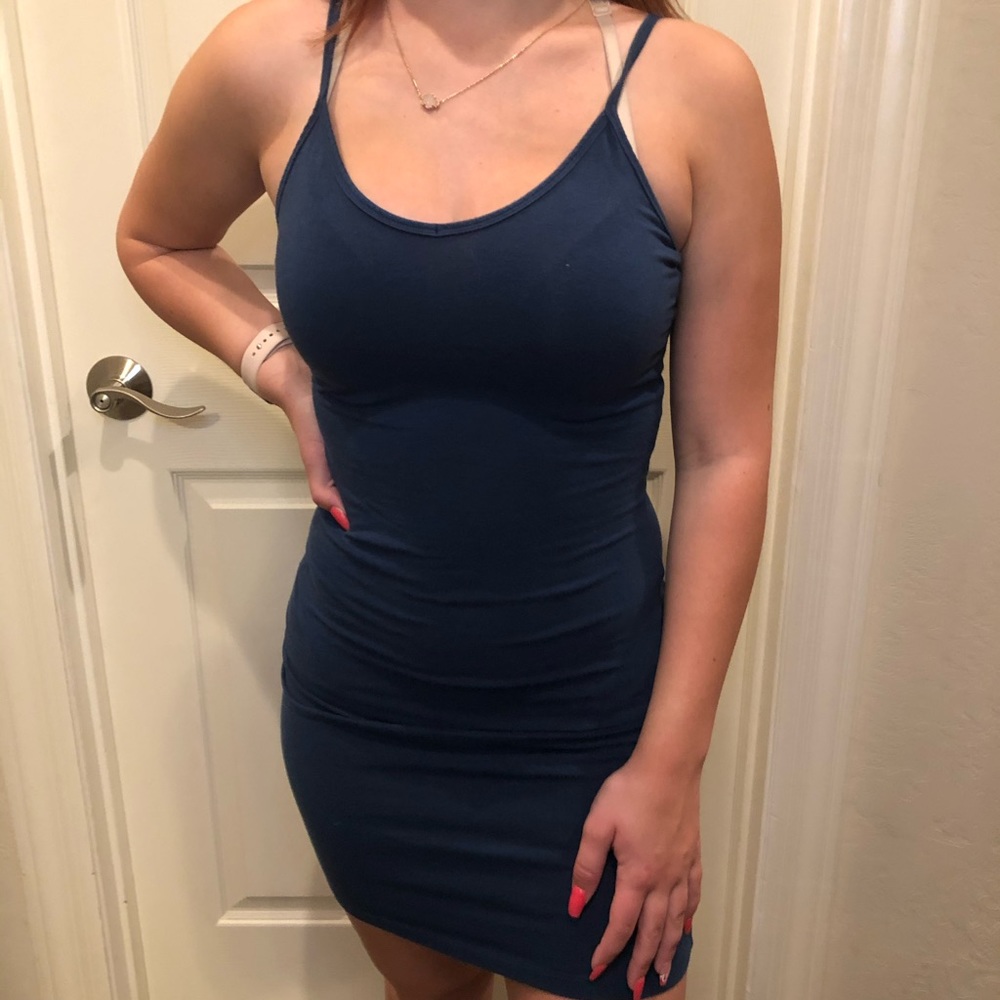 blue dress